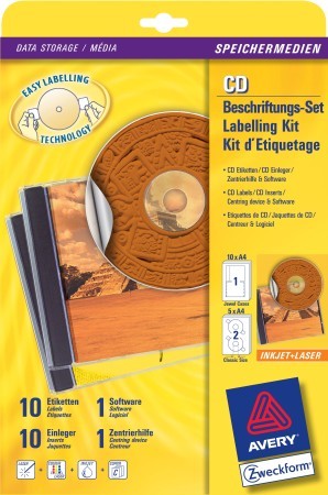 CD címkéző készlet AVERY 6407,