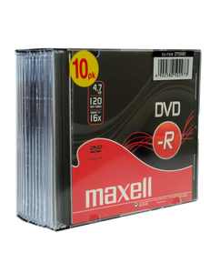 DVD-R4.7Gb, MAXELL 16x, 10 db, vastag tokos