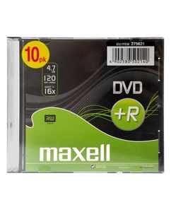 DVD+R4.7Gb, MAXELL 16x, 10 db, vékony tokos