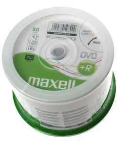 DVD+R4.7Gb, MAXELL 16x, 50 db, nyomtatható