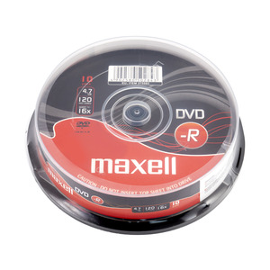 DVD-R4.7Gb, MAXELL 16x, 10 db/henger