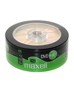 DVD+R4.7Gb, MAXELL 16x, 25 db, fóliázott
