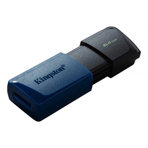 Pendrive 64GB, KINGSTON Data Traveler Exodia M, USB 3.2, fekete-kék