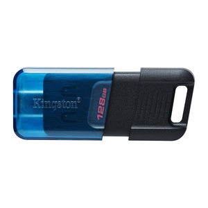 Pendrive 128GB, KINGSTON Data Traveler 80 M, USB 3.2 Type-C, fekete