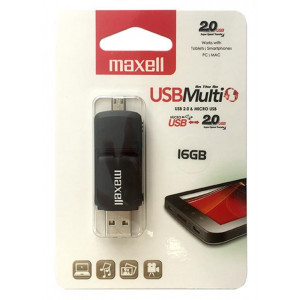 Pendrive 16GB, MAXELL USB 2.0, dual +micro USB