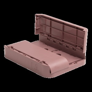 Tárolódoboz A5+, EXACOMPTA Smart Case, PP, összecsukható, mályva