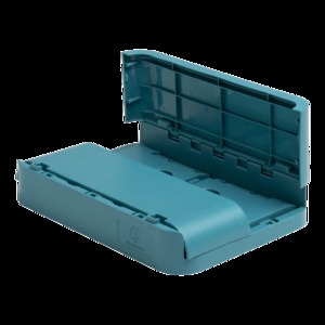 Tárolódoboz A5+, EXACOMPTA Smart Case, PP, összecsukható, tengerkék