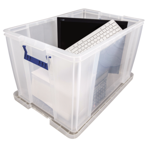 Tárolódoboz 85 liter, FELLOWES ProStore, műanyag, átlátszó