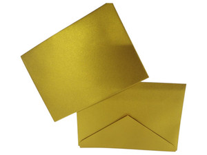 Boríték LC/5, CURIOUS Metál, 25 db, enyvezett, metál arany (10)