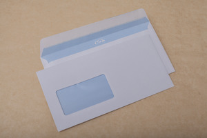 Boríték LA/4, GPV 122353, szilikonos, 45x90 mm bal ablakos, fehér