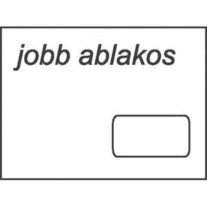 Boríték LC/6, GPV 121121, öntapadós, 35x90 mm jobb ablakos, fehér