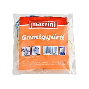 Gumigyűrű 10 g, MAZZINI, színes