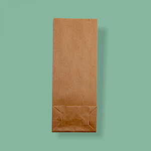 Pap&iacute;rtasak 105x270x65 mm, talpas, redős, barna