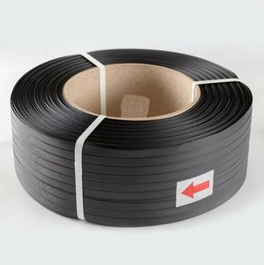 Pántszalag kézi 12mm x 2400fm, 0,5 mm vastag, műanyag, fekete