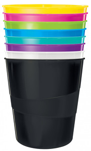 Papírkosár, 15 l, LEITZ Wow, műanyag, 290x324 mm, metáljégkék