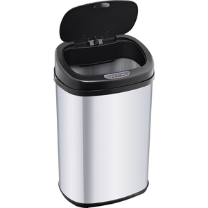 Szemetes láda 30 liter, LAMART LT8021, szenzoros, elemes, acél/fekete