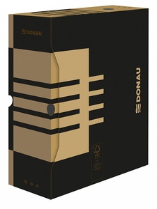Archiváló doboz A4, 120 mm, DONAU, összehajtható, karton, barna