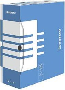 Archiváló doboz A4, 120 mm, DONAU, összehajtható, karton, kék