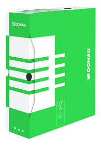 Archiváló doboz A4, 100 mm, DONAU, összehajtható, karton, zöld