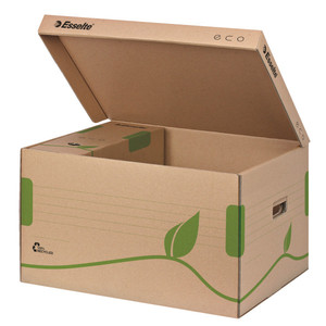 Archiváló konténer, ESSELTE Eco karton, felfelé nyíló tetővel, barna
