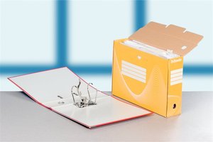 Archiváló doboz A4, 100 mm, ESSELTE BoxyColor, karton, sárga