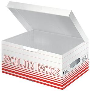 Archiváló doboz, S méret, LEITZ Solid, 370x196x265 mm, v.piros