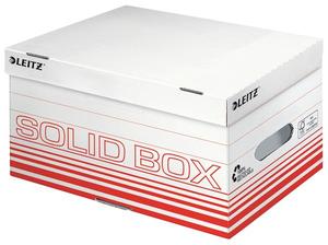 Archiváló doboz, S méret, LEITZ Solid, 370x196x265 mm, v.piros