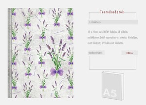 Emlékkönyv A5, 48 oldalas, matt fóliázott UV lakkozott, keményfedél
