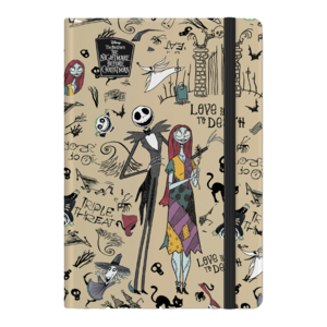 Be&iacute;r&oacute; A5, 80 lap, COLORINO, Tim Burton, gumis, vonalas, b&eacute;zs