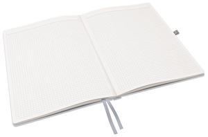 Beíró A4, 80 lap, LEITZ Style, keményfedelű, kockás, kristályfehér