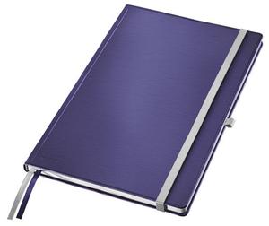 Beíró A4, 80 lap, LEITZ Style, keményfedelű, kockás, titánkék
