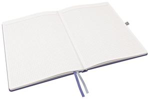 Beíró A4, 80 lap, LEITZ Style, keményfedelű, kockás, titánkék