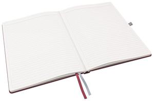 Beíró A4, 80 lap, LEITZ Style, keményfedelű, vonalas, gránátvörös