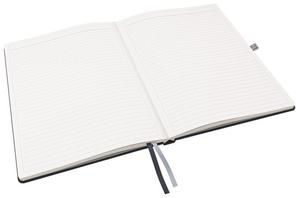 Beíró A4, 80 lap, LEITZ Style, keményfedelű, vonalas, szaténfekete