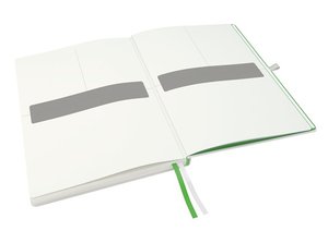 Beíró A4, 80lap LEITZ Complete keményfedelű, exkluzív, kockás, fehér