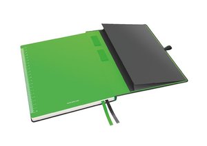 Beíró iPad méret, LEITZ Complete, keményfedeles, kockás, fekete