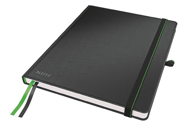 Beíró iPad méret, LEITZ Complete, keményfedeles, vonalas, fekete