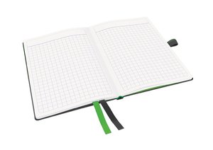Beíró A6, 80lap LEITZ Complete keményfedeles, exkluzív, kockás, fekete