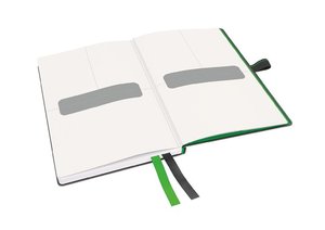 Beíró A6, 80lap LEITZ Complete keményfedeles, exkluzív, kockás, fekete