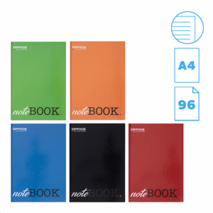 Be&iacute;r&oacute;k&ouml;nyv A4, 96 lap, OFFICE PRODUCTS, kem&eacute;nyfedelű, vonalas, vegyes