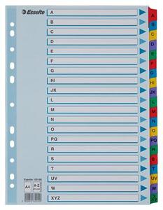 Elválasztó A4, A-Z, ESSELTE Mylar, karton