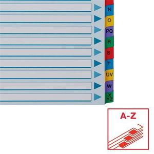 Elválasztó A4, A-Z, ESSELTE Mylar, karton