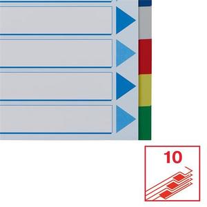 Elválasztó A4, 10 lap, ESSELTE műanyag, szürke