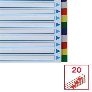 Elválasztó A4, 20 lap, ESSELTE műanyag, szürke