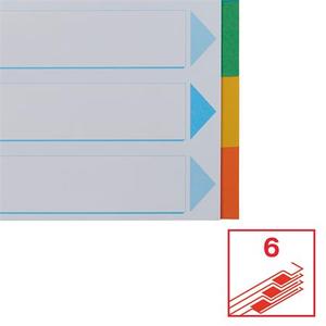 Elválasztó A4, 6 lap, ESSELTE Standard, karton, írható előlappal