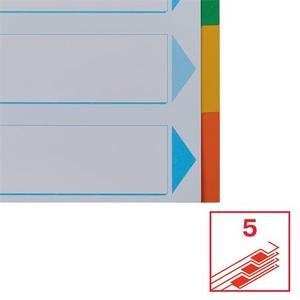 Elválasztó A4, 5 lap, ESSELTE Standard, karton, többszínű