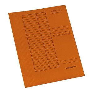 Gyorsfűző A4, papír, GRS, 230 g, táblázatos előlappal, narancs