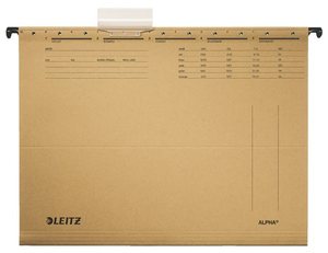 Függőmappa A4, LEITZ Alpha Standard, karton, natúr