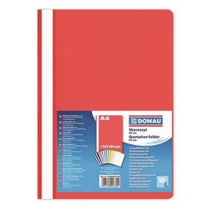 Gyorsfűző A4, PP, DONAU, 10 db-os, piros