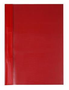 Gyorsfűző A4, PVC, kem&eacute;nyh&aacute;t&uacute;, &aacute;tl&aacute;tsz&oacute; előlappal, piros